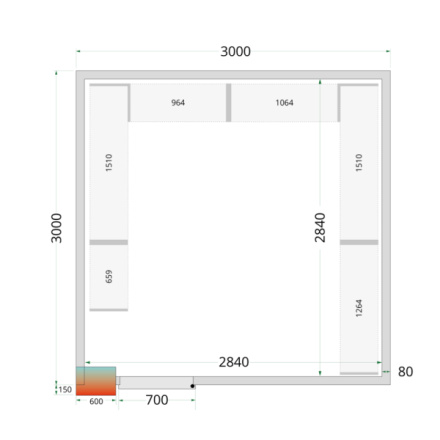 TEFCOLD CR 300x300x220