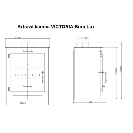 Krbová kamna VICTORIA Bora Lux, 3047