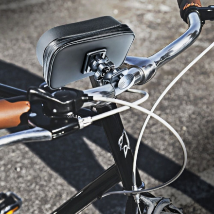 Bike holder waterproof with zip and hood ( 5,5" - 6,3" ) black 433094
