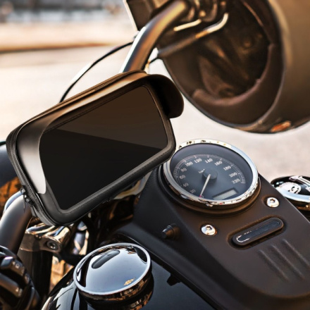 Motorcycle holder waterproof with zip and hood ( 4,8" - 5,5" ) black 433095