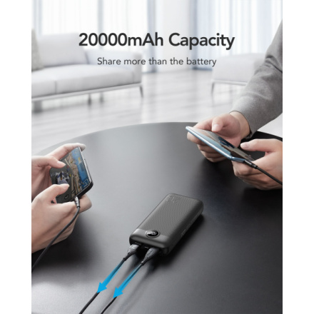 VEGER powerbank 20 000 mAh PD QC3.0 2A 20W L20S (VP2039PD / W2039PD) black 521361