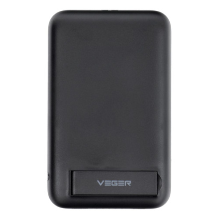 VEGER powerbank 5 000 mAh with wireless charging compatible with MagSafe PD QC3.0 2A 20W MagOn Kick (V0553P / W0553P) black 521364