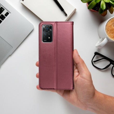 Smart Magneto book case for XIAOMI REDMI NOTE 11 / 11S burgundy 582020