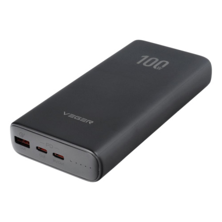 VEGER powerbank 20 000 mAh PD QC3.0 5A 100W T100 (W2032C-100) black 585734