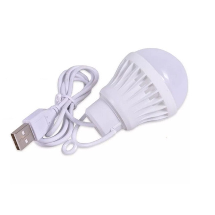 LED bulb to USB A warm white light 350 lm 5W 1 m white 585832