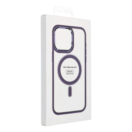 COLOR EDGE MAG COVER case compatible with MagSafe for IPHONE 15 Pro Max deep purple 593894