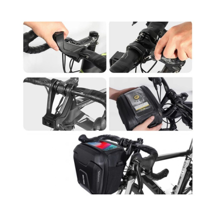 WILDMAN traveling bag for handlebars with zipper WILDMAN GS9 3L vlack 595958