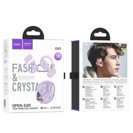 HOCO wireless earphones bluetooth TWS EA3 purple 601421