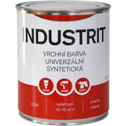 INDUSTRIT univerzální vrchní barva S2013, 1100 střední šeď, 0,6 l
