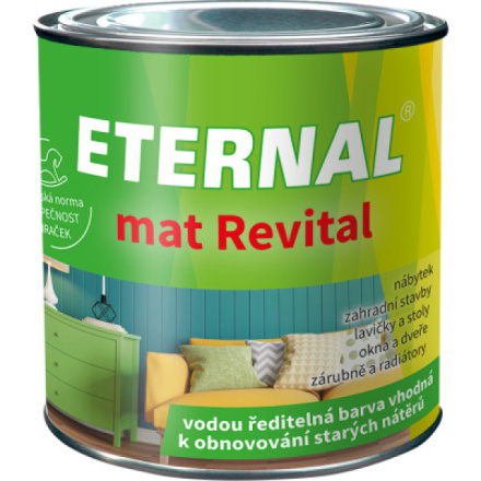 Eternal mat Revital barva k obnovování starých nátěrů, RAL 6018 Zelenožlutá, 350 g