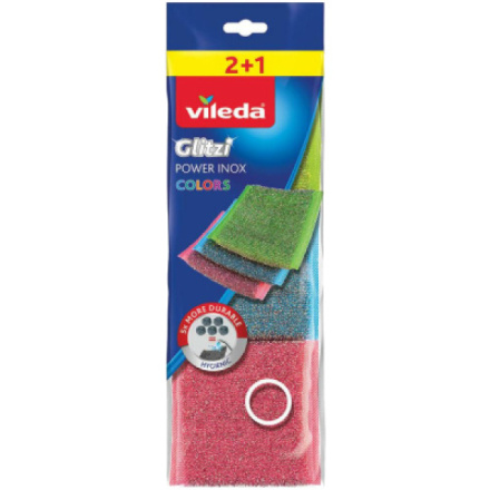 Vileda Power Inox Colors drátěnka 2+1 ks