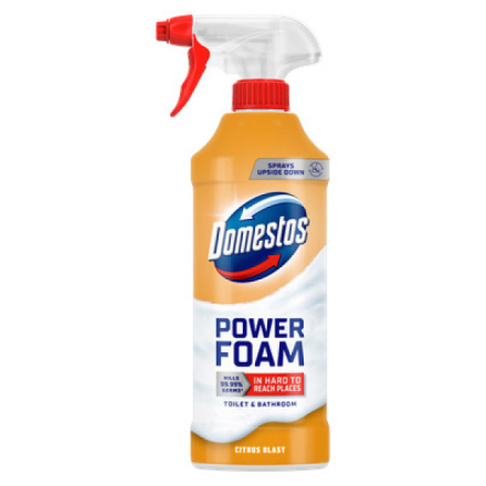 Domestos pěnový čistič toalet a koupelen Power Foam Citrus Blast, 435 ml