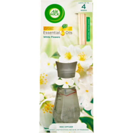 Air Wick Essential Oils White Flowers tyčinkový difuzér, 30 ml