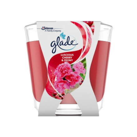 Glade svíčka vonná Maxi Luscious Cherry & Peony, 204 g