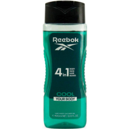 Reebok Men Cool Your Body sprchový gel 4v1, 400 ml