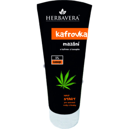 Herbavera Kafrovka mazání s kafrem a konopím, 200 ml