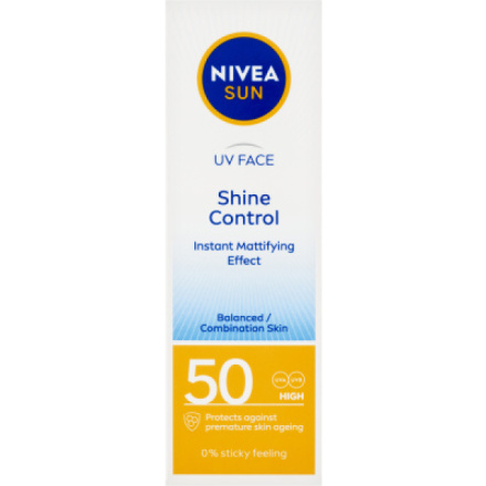 Nivea Sun Shine Control zmatňující pleťový krém na opalování, OF 50, 50 ml