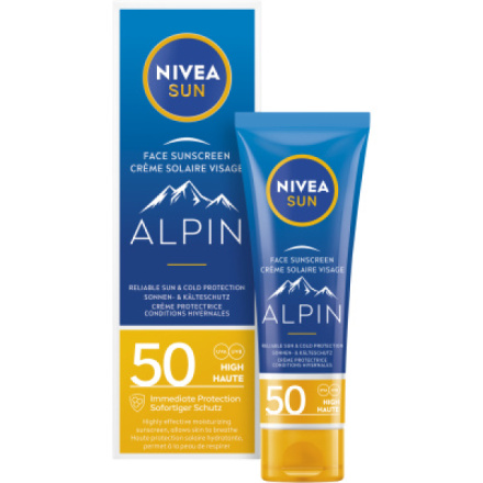 Nivea Sun Alpin pleťový krém na opalování, OF 50, 50 ml