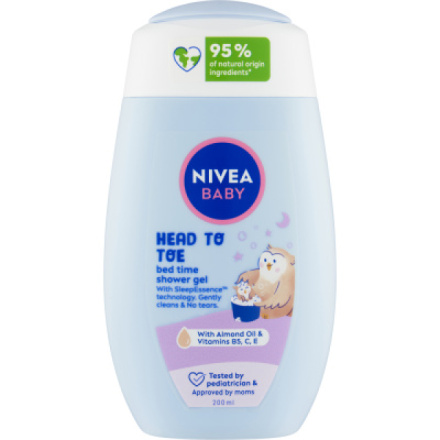 Nivea Baby Bed Time sprchový gel pro celé tělo a vlásky, 200 ml