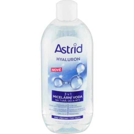Astrid micelární voda 3v1 Hyaluron, 400 ml