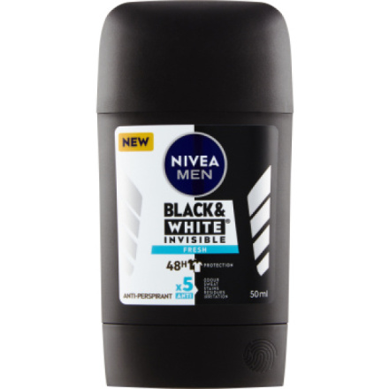 Nivea Men Black & White Invisible Fresh tuhý antiperspirant, 50 ml deostick