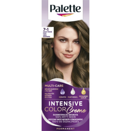 Schwarzkopf Palette Intensive Color Creme, barva na vlasy, 7-1 ledový středně plavý, 50 ml