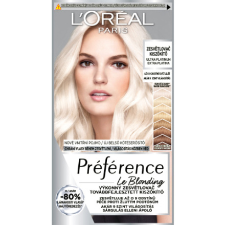 L'oreal Paris Préférence výkonný zesvětlovač na vlasy, Ultra Platinum extra platinová