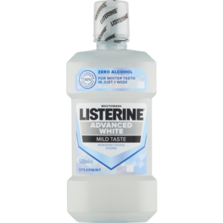 Listerine ústní voda Advanced White Mild Taste, 500 ml