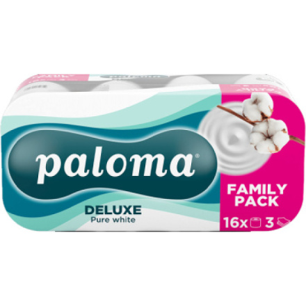 Paloma 3vrstvý toaletní papír Pure White, 16 rolí