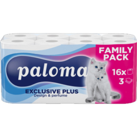 Paloma 3vrstvý toaletní papír Exclusive Soft Decor, 16 rolí