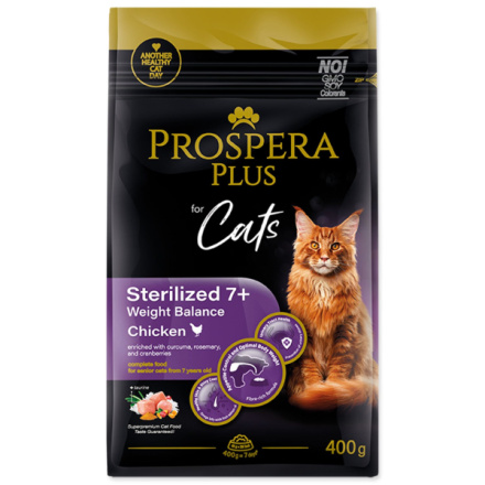 Krmivo Prospera Plus Sterilized 7+ Chicken Weight Balance 0,4kg 1513-10061|X|X|KS