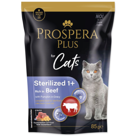 Kapsička Prospera Plus Sterilized 1+, Beef, Pumpkins 85g 1513-10107|X|X|KS