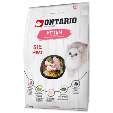 Krmivo Ontario Kitten Chicken 6,5kg 213-10037|X|X|KS