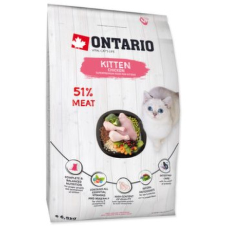 Krmivo Ontario Kitten Chicken 6,5kg 213-10037|X|X|KS