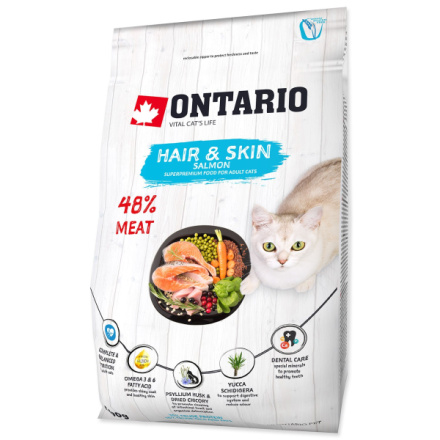 Krmivo Ontario Cat Hair & Skin 0,4kg 213-10173|X|X|KS