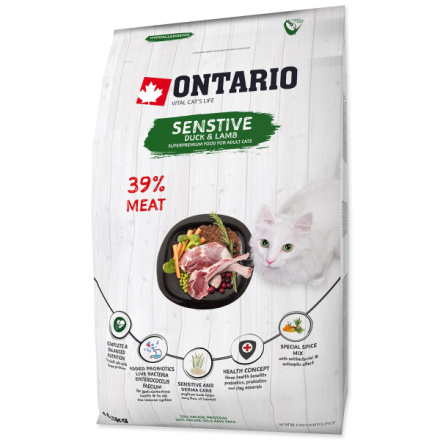 Krmivo Ontario Cat Sensitive/Derma 6,5kg 213-10627|X|X|KS