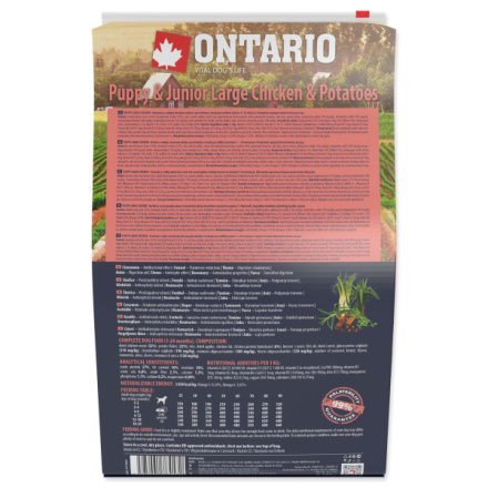 Krmivo Ontario Puppy & Junior Large Chicken & Potatoes 2,25kg 214-10435|X|X|KS