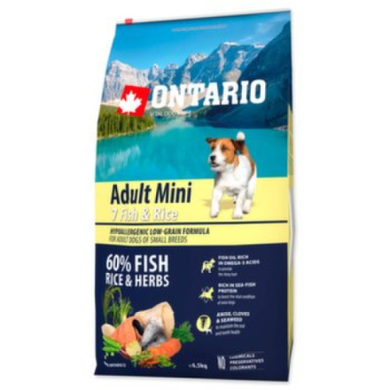 Krmivo Ontario Adult Mini Fish & Rice 6,5kg 214-10577|X|X|KS