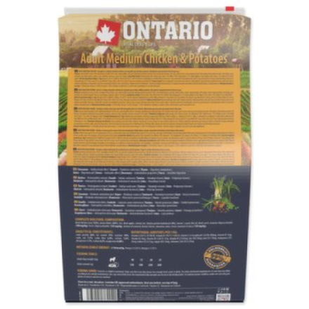 Krmivo Ontario Adult Medium Chicken & Potatoes 2,25kg 214-10635|X|X|KS