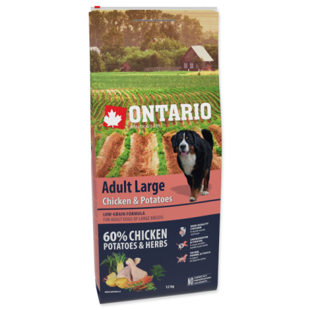 Krmivo Ontario Adult Large Chicken & Potatoes 12kg 214-10738|X|X|KS