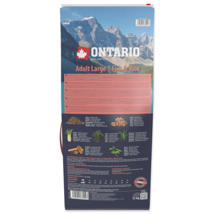 Krmivo Ontario Adult Large Fish & Rice 12kg 214-10778|X|X|KS