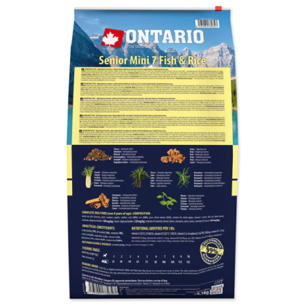 Krmivo Ontario Senior Mini Fish & Rice 6,5kg 214-11177|X|X|KS