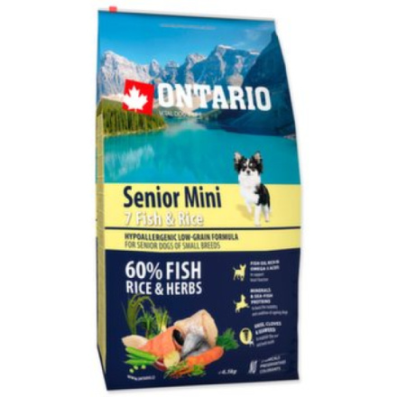 Krmivo Ontario Senior Mini Fish & Rice 6,5kg 214-11177|X|X|KS