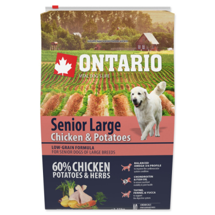 Krmivo Ontario Senior Large Chicken & Potatoes 2,25kg 214-11435|X|X|KS