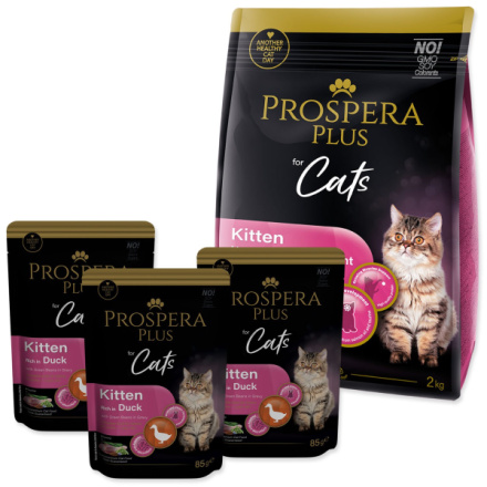 Krmivo Prospera Plus Kitten Chicken Healthy Development 2kg+3 kapsičky ZDARMA PR1513-10002|X|X|KS