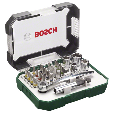 Bosch 26dílná sada šroubovacích bitů a ráčen (2.607.017.322) 2.607.017.322
