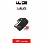 WG Prodlužovací kabel USB na USB - 3m (Černý) 0591194104503