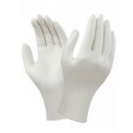 Nitrilové vyšetřovací jednorázové bezprašné rukavice velikost M, bílá, 100 ks