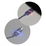Kabel micro USB 1metr BOX-7X Ring limetková 5901737852830