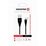Swissten datový kabel USB - USB-C 1.5m / 9 mm černá 71504403